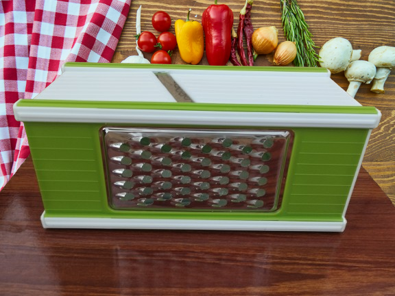 Multi-Purpose Grater - 4-Sided Stainless Steel Vegetable & Cheese Shredder