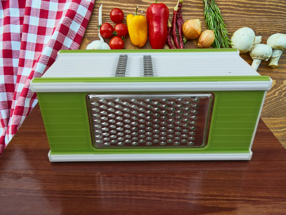 Multi-Purpose Grater - 4-Sided Stainless Steel Vegetable & Cheese Shredder