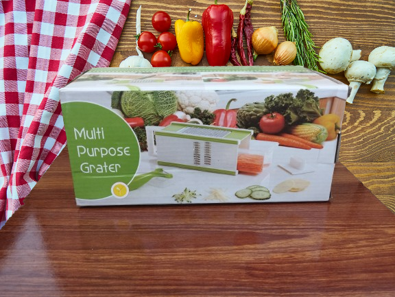 Multi-Purpose Grater - 4-Sided Stainless Steel Vegetable & Cheese Shredder