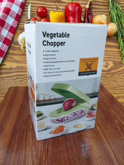 Multi-Purpose Vegetable Chopper – Fast & Effortless Food Prep! Effortless slicing, chopping, and grating